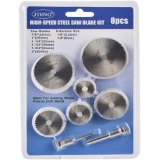 8Pcs Lames Scie D'acier Disque Circulaire Disque