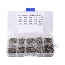 Assortiment de 340 vis M3 en acier inoxydable jeu