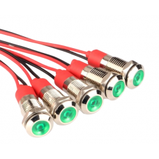 Indicateur LED métallique 8 mm
