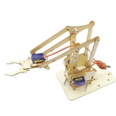 Bras manipulateur robotique en bois à 4 degrés de