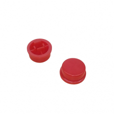 BOUCHON BOUTON POUSSOIR 12X12X7.3MM Rouge