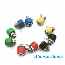 Bornes de raccordement banane de 4 mm