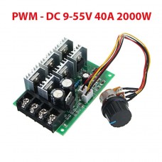DC 9-55V 40A 2000W Variateur de vitesse PWM pour