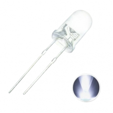 LED 10mm TRANSPARENTE Blanche