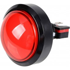Bouton poussoir rouge lumineux LED 60mm