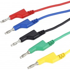 Fiche avec câble banane de test mle/mle 0.5m