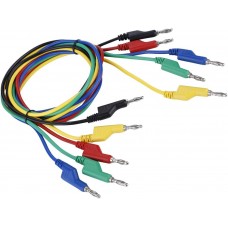 Fiche avec câble banane de test mle/mle 25cm