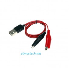 Pinces de test crocodiles pour connecteur USB mle